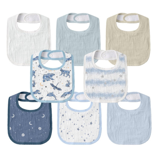 Cute pure cotton baby bib